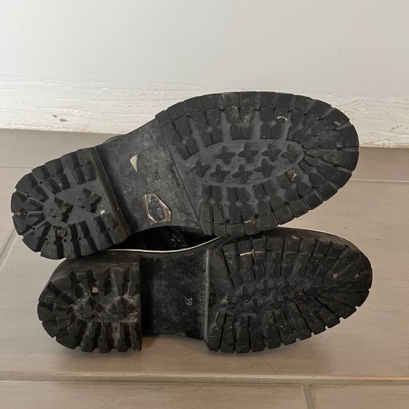 Designer Ann Demeulemeester Leather Lug Sole Boot - Picture 3 of 6